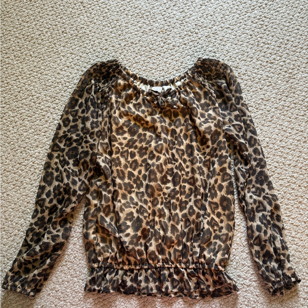 1989 Place Leopard Print Blouse